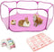 Hamster Playpen with Mat, Large - Foldable Exercise Playpen, Breathable and Transparent Pet Cage Fence Indoor/Outdoor for Guinea Pigs Small Animal...